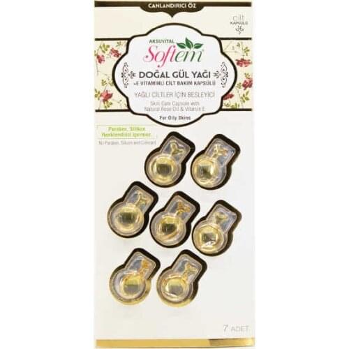 Aksu Vital Softem Vitamin E Oil Skin Care Capsule Organic Effective Useful Antioxidant Natural Pure Nutritious Vitamin