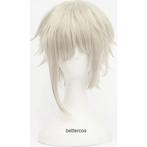 Anime Bungo Stray Dogs Nakajima Atsushi Short Wig Cosplay Costume Heat Resistant Synthetic Hair Men Women Party Wigs+Wig Cap