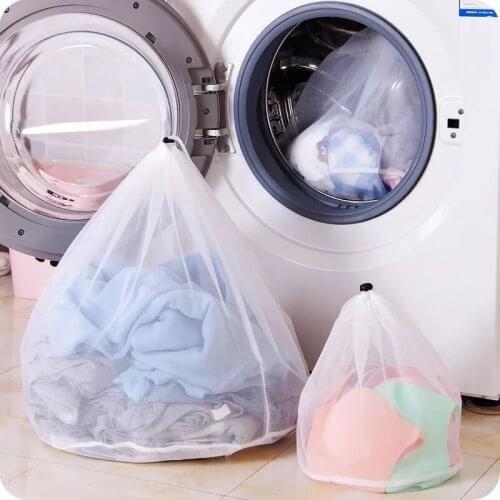 Big 3 size drawstring bra underwear socks foldable mesh laundry bag household clothes laundry care accessories