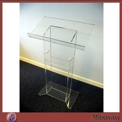 Clean and transparent acrylic podium