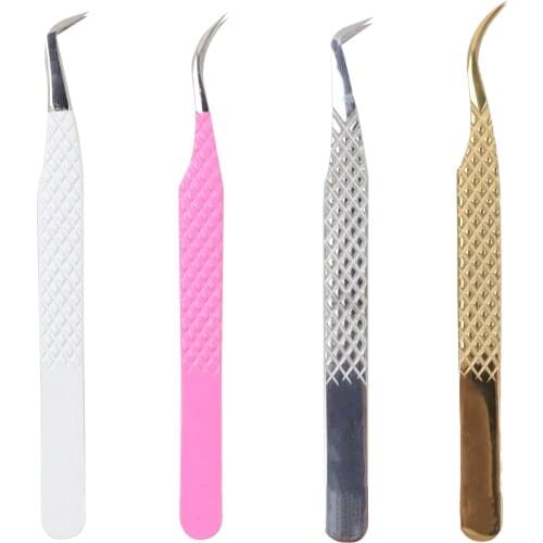TDANCE Stainless Steel Colored Anti-Static Tweezers For Eyelash Extension Makeup Eyebrow Set Beauty Precision Kit Repair Tools