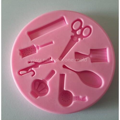 Bake tool factory shop , barber tools cake silicone fondant mold for cake decorating tool