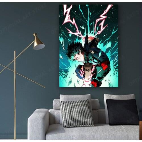 Japanese Anime My Hero Academia Picture Quality Canvas Painting Poster Cafe Bar Kids Room Living Sofa Wall Art Home Decor