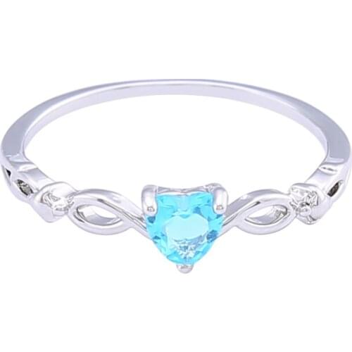 New Simple Heart Ring For Women Female Cute Finger Rings Romantic Birthday Gift For Girlfriend Fashion Zircon Stone Jewelry