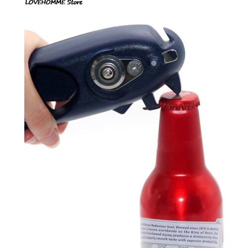 8 In 1 Safety Easy Stainless Steel Manual Can Opener Professional Effortless Openers With Turn Knob Household Kitchen Tools