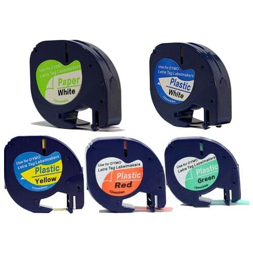 Mixed colors DYMO LetraTAG tape 91200, 91201 ,91202, 91203, 91205 for your Dymo letratag labeling need
