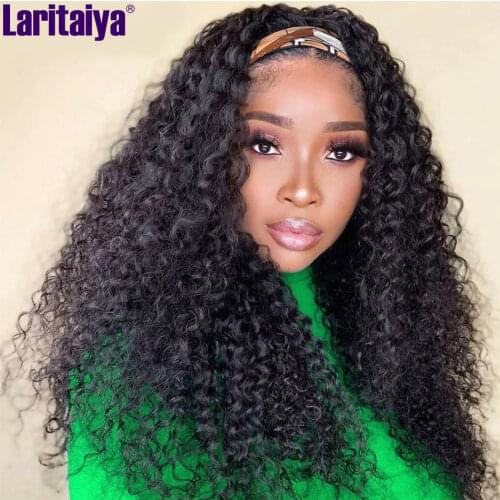 Malaysin Water Wave Headband Wig 100% Human Hair Headband Wig 10''-30" No Gel No Glue Scarf Wig Wet and Wavy Wig With Headband