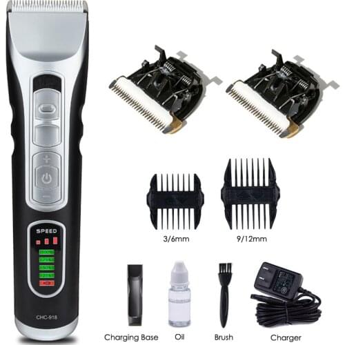 Brand CHC918 Hair Clipper Professional Trimmer LCD Display Fast Charge Men Hair Cutting Machine Barber Clipper For Haircut