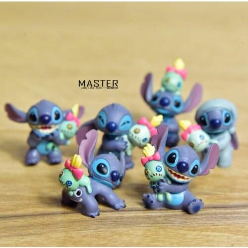 Disney Lilo & Stitch Mini Lovely Anime Figure Model Doll Kids Toys For Girls Boy Ornaments Gift