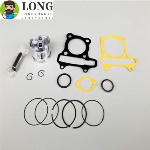 Motorcycle 52.4mm Piston 15mm Pin Ring Gasket Set For GY6 125 125cc GY6-125 152QMI Moped Scooter Dirt Bike