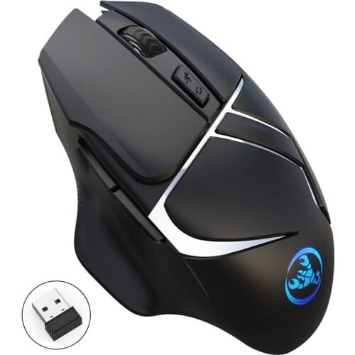 Wireless Gaming Mouse Office Home 7 Colors RGB 2400 DPI Rechargeable Optical Ergonomic 2.4GhZ USB For PC Macbook Laptop New