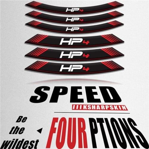 Motorcycle sticker stripe logo tire decoration inner edge reflection wheel decal for BMW HP4