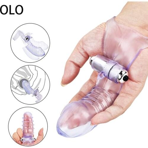 NEW Finger Sleeve Vibrator G Spot Massage Clit Stimulate Female Masturbator Sex Toys For Women Lesbian Orgasm Adult toy Products