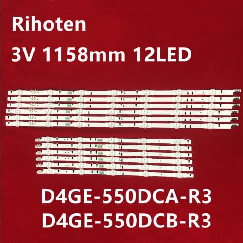 New Kit 12 PCS LED strip for Samsung UE55H6300A D4GE-550DCA-R3 D4GE-550DCB-R3 BN96-30432A BN96-30431A BN96-30430A 30429A
