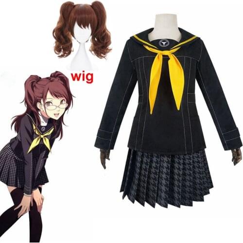 Game Kujikawa Rise Cosplay Wig Persona 4 Golden JK Uniforms Womens Sailor Suit Halloween Jyoshi Koukousei Costume Wig