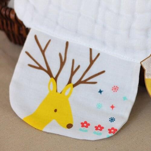 New Cute Cartoon Baby Infant Cotton Gauze Sweat-absorbent Towels Reusable Super Soft Absorbent Children Wipes Perspiration Towel