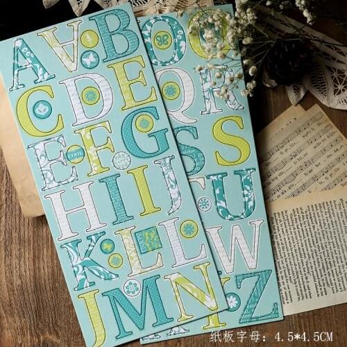 Green cardboard letters Scrapbooking Happy Planner/Card Making/Journaling Project C187