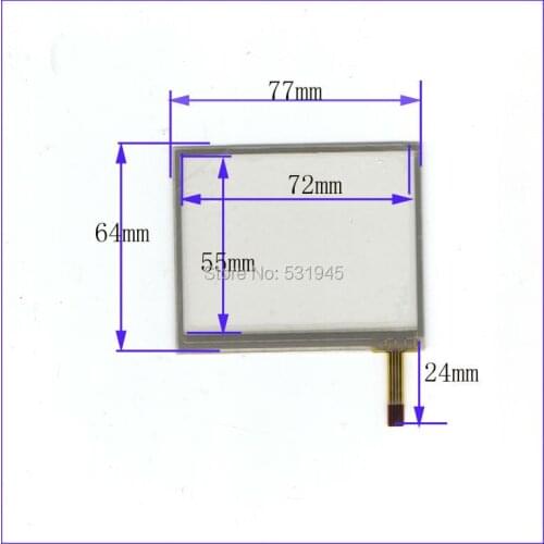 ZhiYuSun 3.5Inch Touch Screen 77mm*64mm 4 wire resistive USB touch panel overlay kit digital product 77*64 sensor glass on