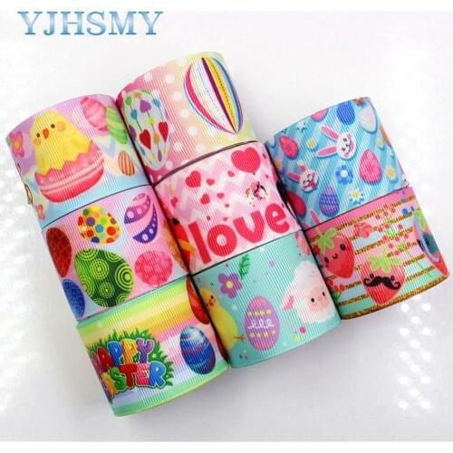 YJHSMY,C-171227-387,38 mm 5 Yards Colorful Cartoon Printed grosgrain ribbon,clothing accessories Webbing,DIY handmade materials