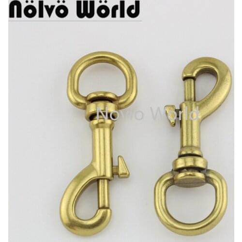 Nolvo World 5-20-100pcs 60.3X15.8mm Dull gold round head powerful swivel snap hook,5/8" purse tote bag dog strap clasp clip