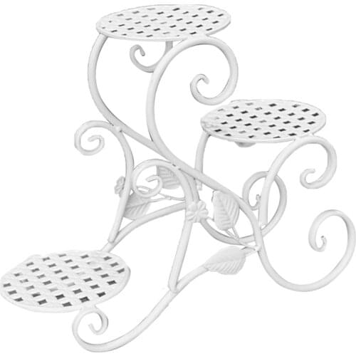 Iron Flower Shelf Rack Home Floor-Style Living Room Flower Pot Shelf 3Layers Indoor Outdoor Garden Flower Stand