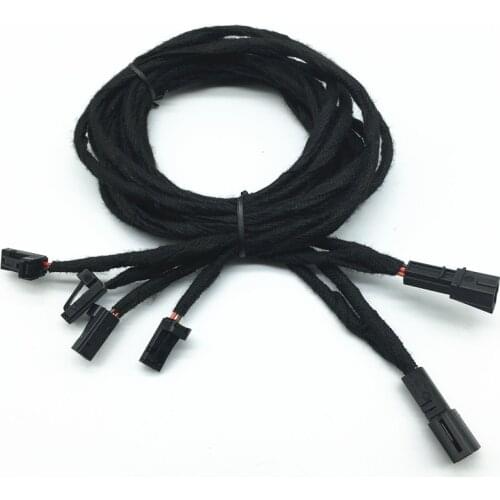 Car interior rear footwell light upgrade Cable wiring harness For vw Audi A1 A2 A3 S3 A4 s4 b7 b8 B9 a5 s5 A6 A7 A8 Q3 Q5 Q7