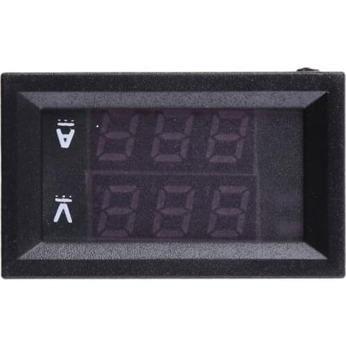 0-100V/50A Red Blue Digital Voltmeter Ammeter 2in1 DC Volt Amp Meter W/ Shunt