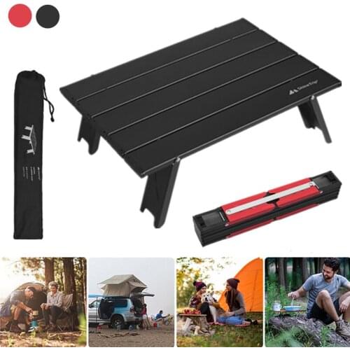 1Pc Portable Outdoor Ultra Light Aluminum Alloy Folding Table Picnic Camping Barbecue Household Collapsible Desk