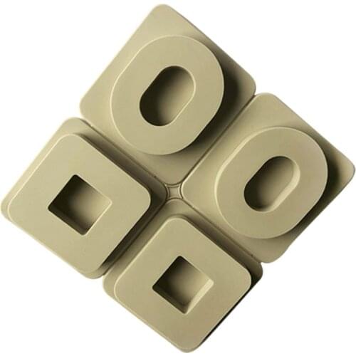 4 Even Square Oval Silicone Wax Sheet Mold DIY Home Baking Tool XG7017