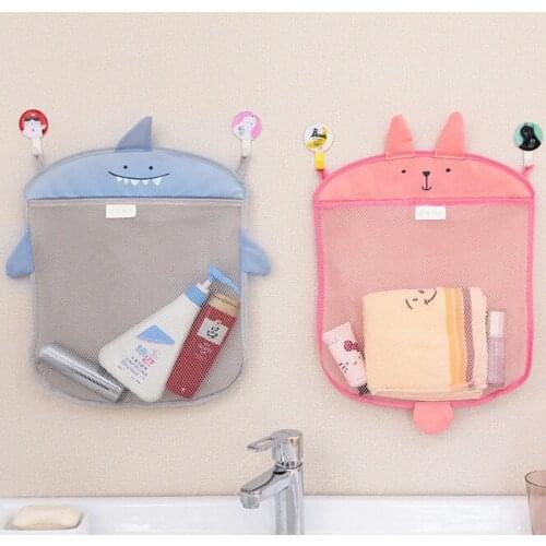 40.5*35cm Baby Bathroom Mesh Bag Child Bath Toy Bag Net Cartoon Animal Shape Waterproof Cloth Toy Baskets