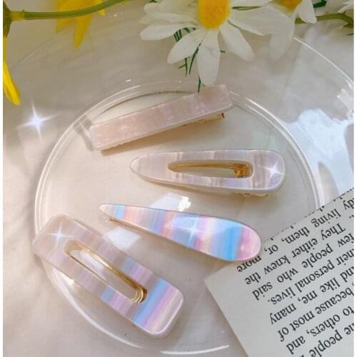 Acrylic resin hair clips Hollow Out Geometric Female Headband Hairpins Barrettes Hair Styling Accessories