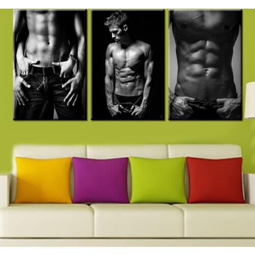 Sexy Men Diamond embroidery,3pcs,5d diamond painting full drill square,muscle portrait,Cross Stitch christmas decor for home