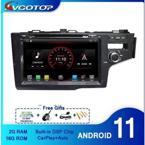 AVGOTOP Android 10 WINCE Bluetooth GPS Car Radio DVD Player for HONDA FIT 2014 RHD 2G 16G MP3 MP4 Wifi Vehicle Multimedia