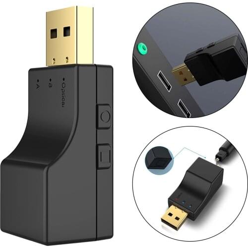 Bluetooth Transmitter for TV PC, Computer USB Digital Audio Dual Link Adapter for Headphones, Low Latency, USB Power Supply