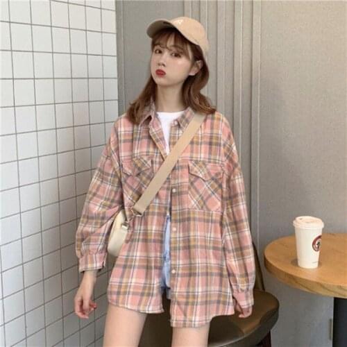 CHAXIAOA Women's Plaid Shirts