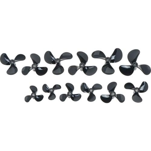 D28/32/36/40/44/48mm1 pairs 3 Blades 4mm Rc Boat Three Blades Paddle Nylon Boat Propeller Positive &Reverse Screw High Strength
