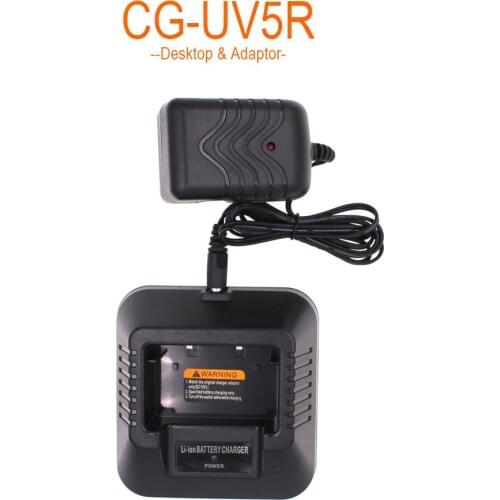 Original Charger for BAOFENG UV-5R DM-5R UV-5RA UV-5RB Series Two Way Radios Power Adaptor and Desktop BL-5 Li-ion Battery
