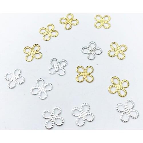 100pcs 8mm Filigree Metal sheets decorative for Jewelry Making Cosplay headgear accessories Doll headwear accessories