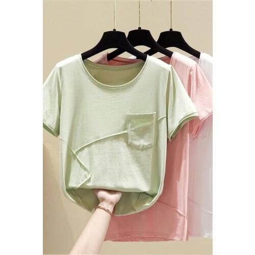 T-shirt ladies short-sleeved O-neck T-shirt 2021 summer T-shirt top short-sleeved female Camisetas Mujer