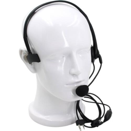 Walkie Talkie Headset Overhead Boom Mic For Kenwood Baofeng Bf-888s UV-5R UV-82 TYT MD-380 Wouxun UV5R