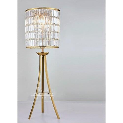 Art salon 120cm crystal Floor Lamp for Model Room Hotel Lobby Living Room Crystal Floor light home office work table desk light