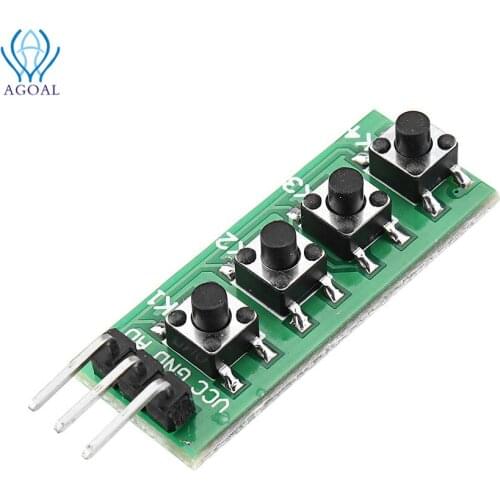 10pcs/lot Keypad 4 Button Key Module Switch Keyboard button For Arduino UNO MEGA2560 Breadboard MCU AVR STM32