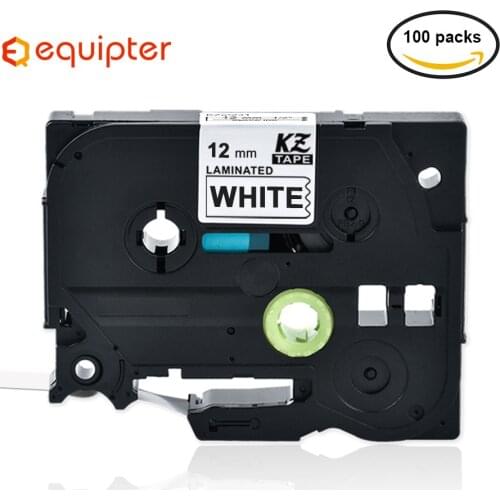 100pcs P-Touch Tz231 Tze231 12Mm Black On White Label Tape Tze-231 Tz-231 For Brother Printer Tze131 431 531 631 731