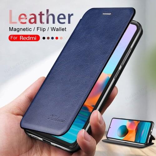 Magnetic leather case For xiaomi redmi note 10 pro max coque redmy redmi note 10pro 10s note10pro wallet book stand phone cover