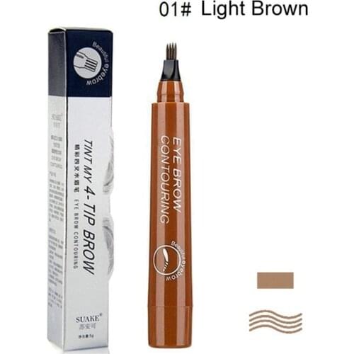 Micro-sculpted Four-fork Eyebrow Pencil Long-lasting Natural Liquid Eyebrow Pencil Four-Headed Fork Tip