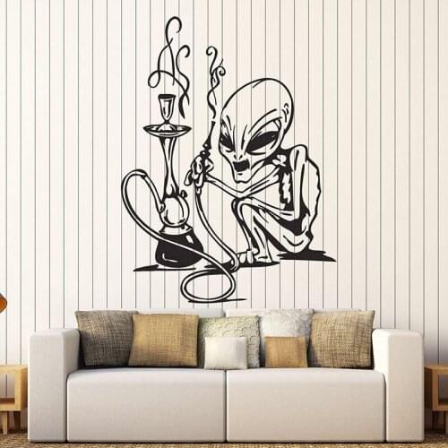 Hookah Wall Stickers Vinyl Decal Smoking Decor For Shisha Bar Vape Store Removable Wall Mural For Shop Logo Decor 3153