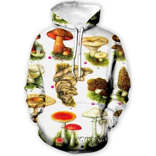 New Mushroom Art 3D Print Causal Clothing Fashion Men Women Tracksuits Crewneck Hoodies Plus size S-7XL harajuku hoodies