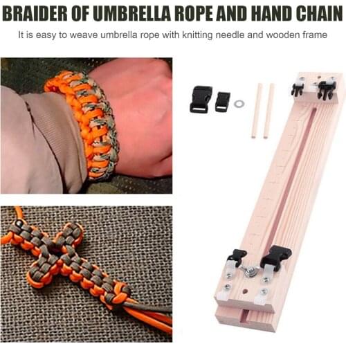 Wristband Maker Knot Wood Equipment Rope Parts Accessories DIY Supplies Needles Portable Professional Jig Bracelet Maker