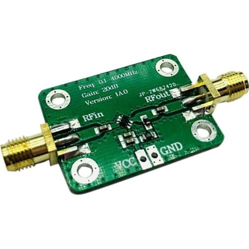 RF Amplifier 0.1-4000MHz Broadband Microwave RF Amplifier Module Gain 20DB Low Power Consumption