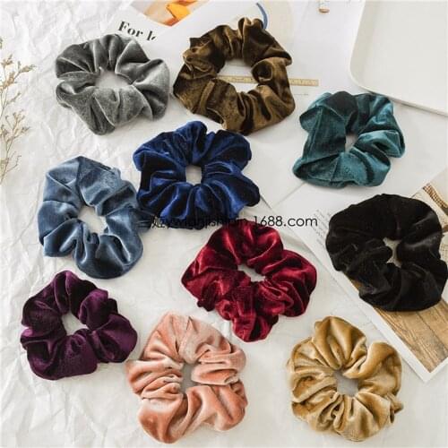 10PC/lot velvet Fabric Hair Scrunchies Hair Bow Chiffon Ponytail Holder Bobbles Elastic Hair Bands